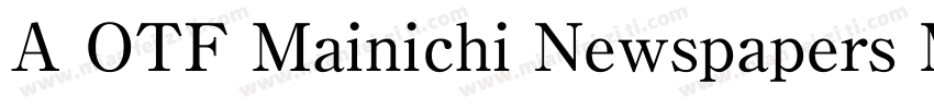A OTF Mainichi Newspapers M Pro字体转换
